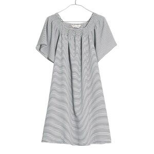 Madewell Black and White Striped Dress